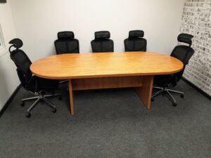 Oval Boardroom Table 2400mm x 1100mm