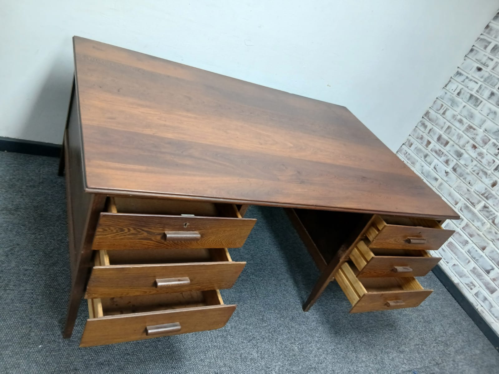 Vintage Desk With Drawers 1700mm x 1060mm - Image 6