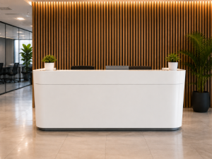 Nova Curved Reception Desk 2400mm x 600mm x 1100mm