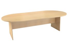 Oak Oval Shape Boardroom Table 2400mm x 1200mm