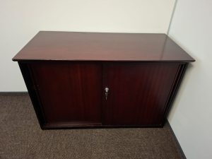 Mahogany Veneer Credenza 1110mm x 530mmD x 730mmH